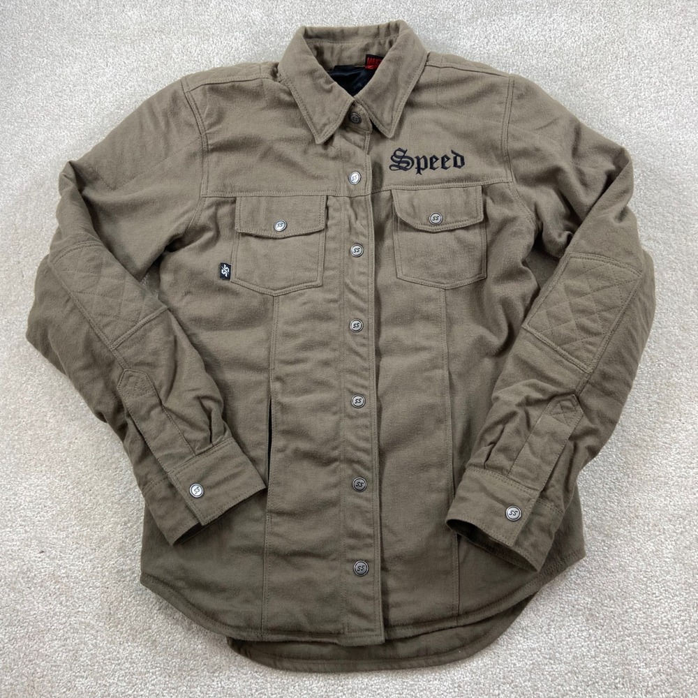 Speed and Strength Brat Armored Motorcycle Shirt Womens MD Knox Padded Jacket